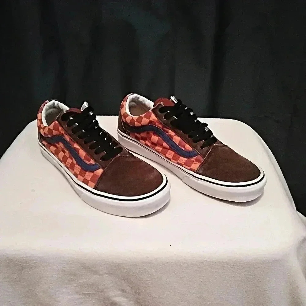 Vans Vintage Old Skool Check Sneakers - Picture 2 of 6